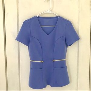 Jaanuu Scrub Top | Ceil Blue